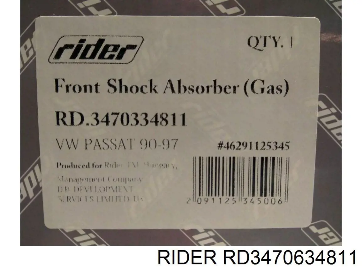 Amortecedor dianteiro Rider RD3470634811 preço, a partir de 61,29 USD
