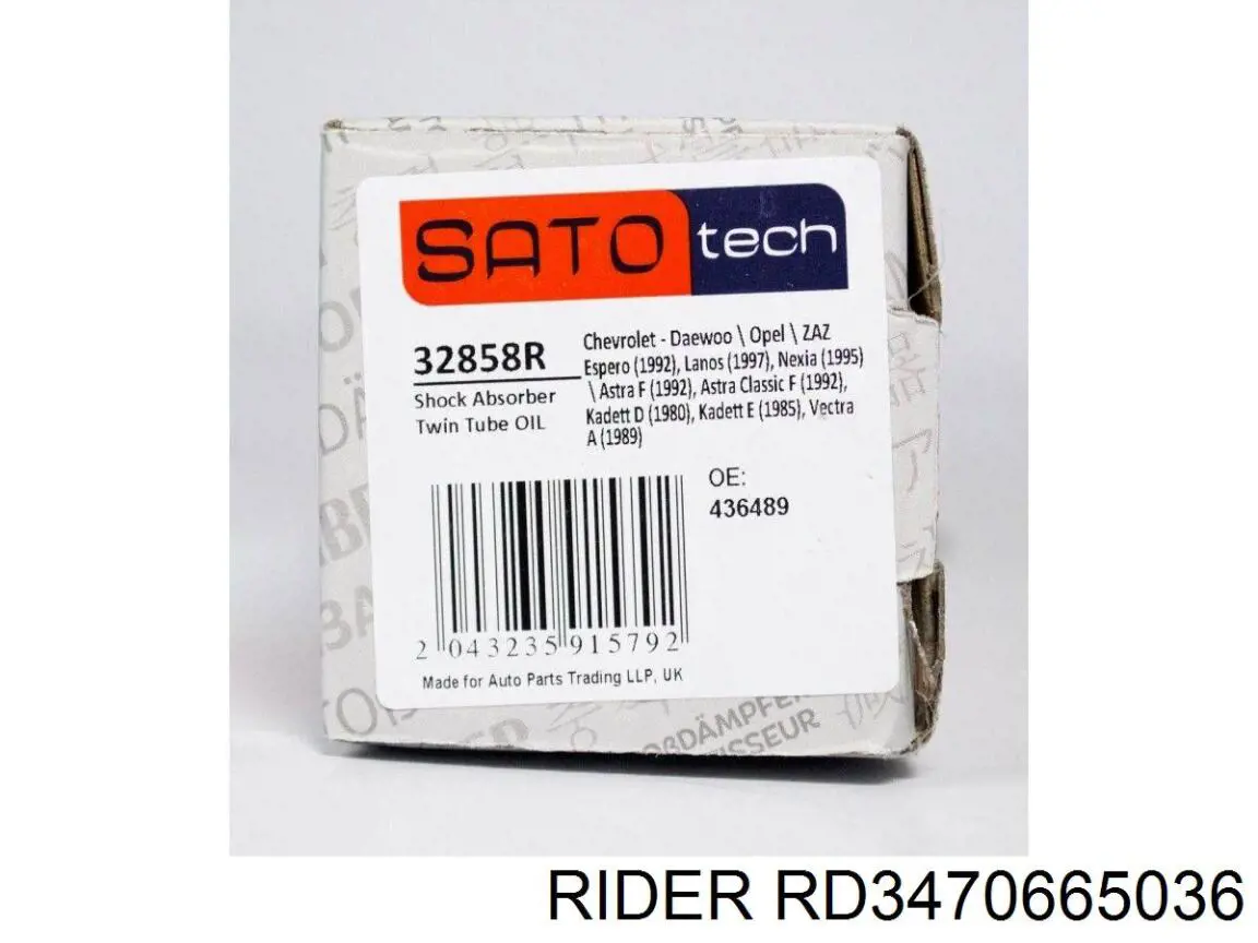 Amortecedor dianteiro RD3470665036 Rider