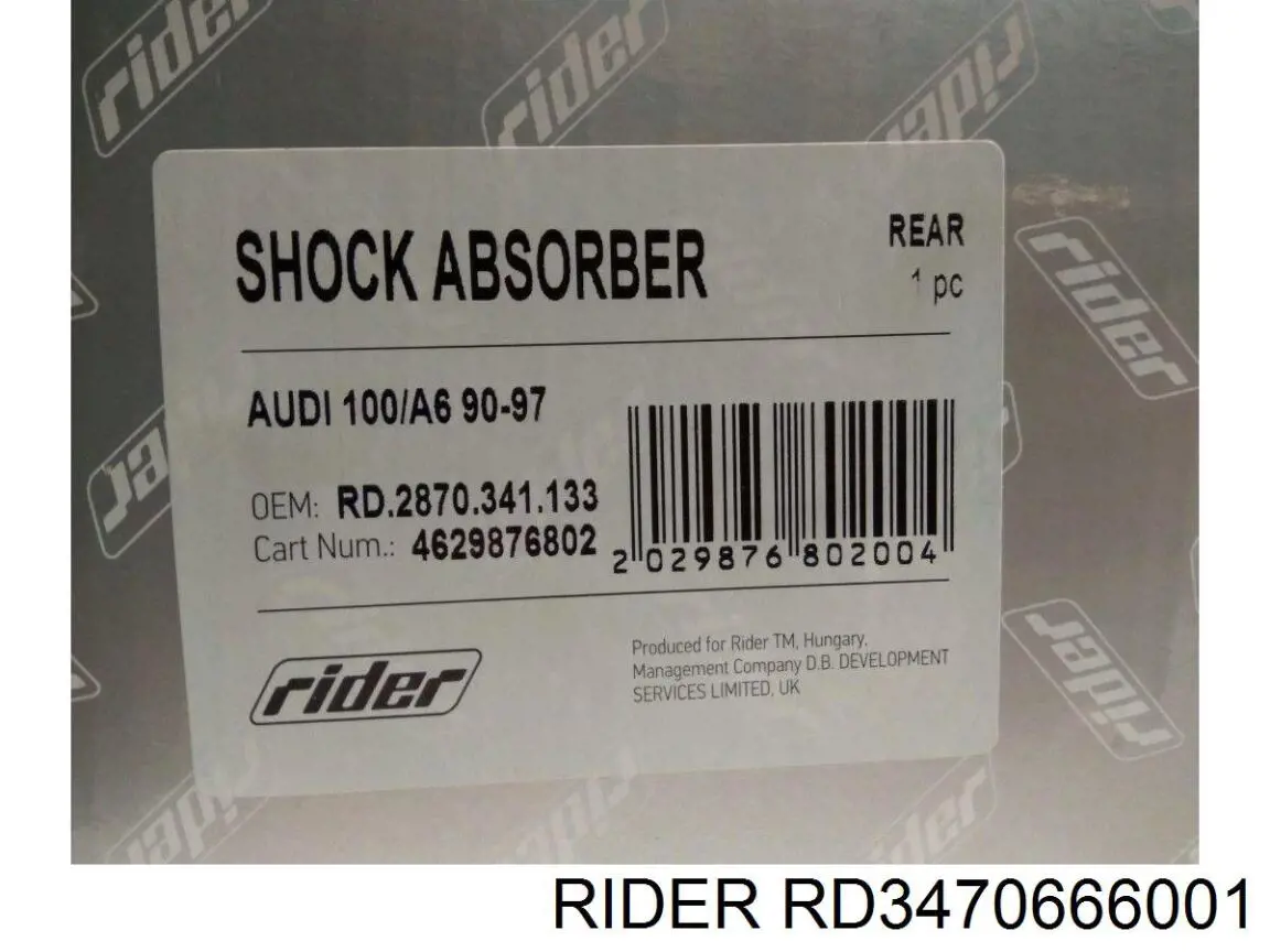 Amortecedor dianteiro RD3470666001 Rider