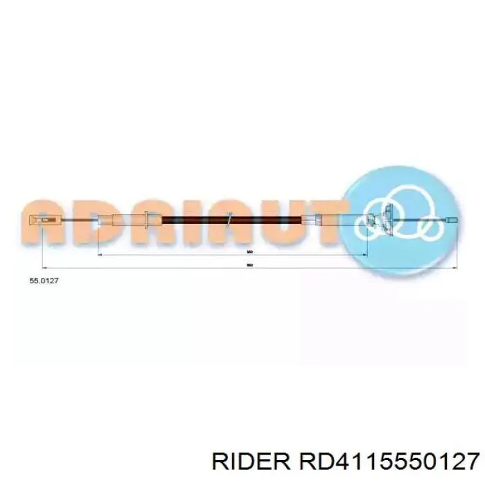 Cabo de embraiagem RD4115550127 Rider