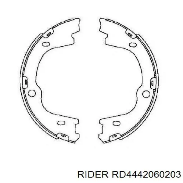 Cabo do freio de estacionamento traseiro esquerdo Rider RD4442060203