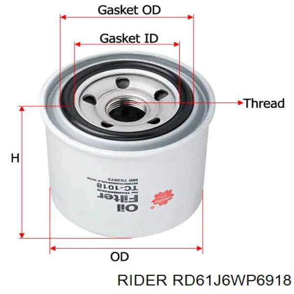 RD61J6WP6918 Rider Filtro de salão
