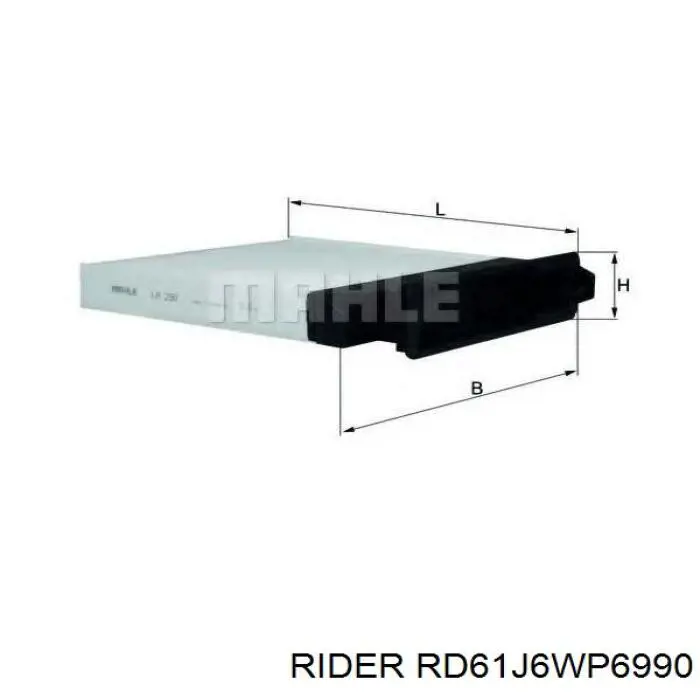 Filtro de salão Rider RD61J6WP6990