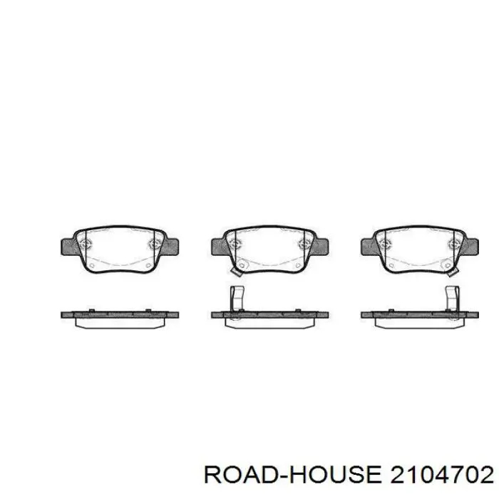 Sapatas do freio traseiras de disco Road House 2104702 preço, a partir de 26,89 USD