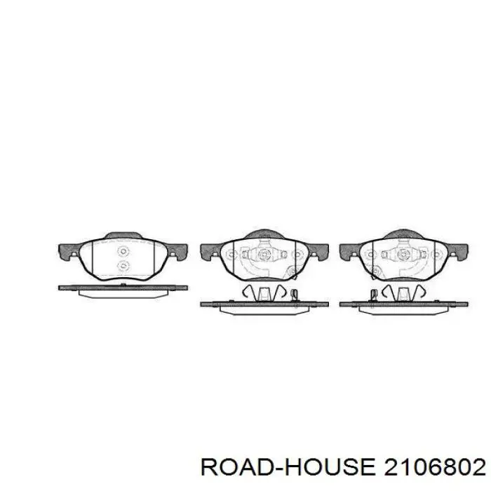 Sapatas do freio dianteiras de disco Road House 2106802 preço, a partir de 34,52 USD