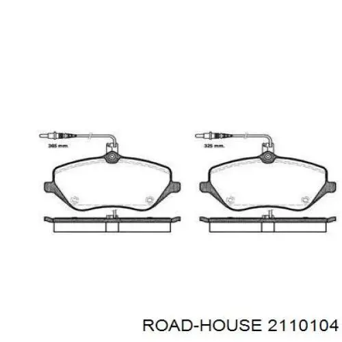 Sapatas do freio dianteiras de disco Road House 2110104 preço, a partir de 55,90 USD