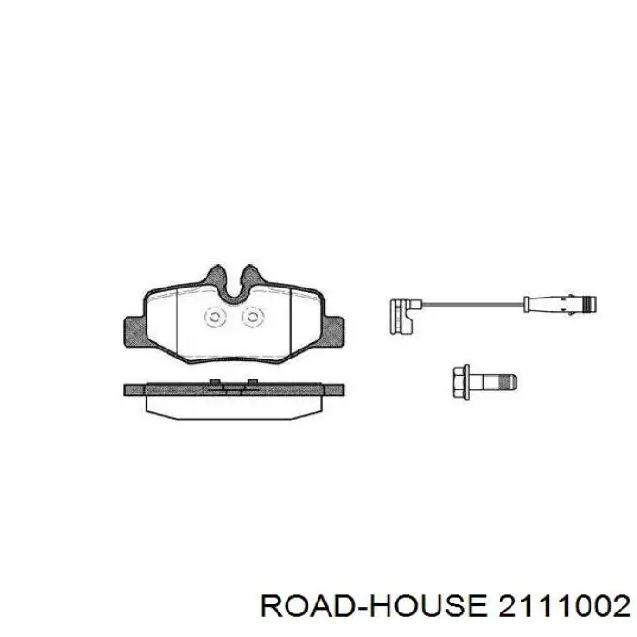 Sapatas do freio traseiras de disco Road House 2111002 preço, a partir de 39,42 USD