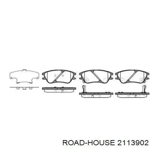 Compre 2113902 Road House Sapatas do freio dianteiras de disco