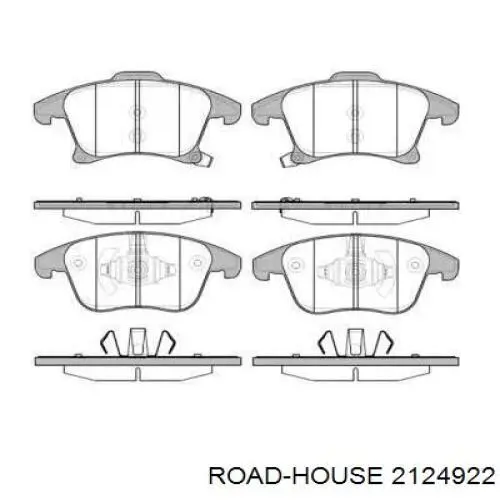 2124922 Road House Sapatas do freio dianteiras de disco