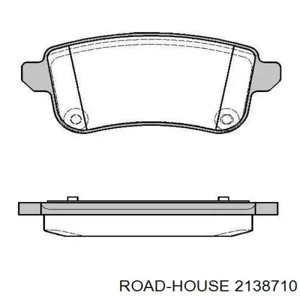 2138710 Road House Sapatas do freio traseiras de disco