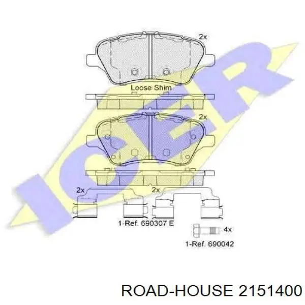Sapatas do freio dianteiras de disco Road House 2151400 preço, a partir de 36,55 USD