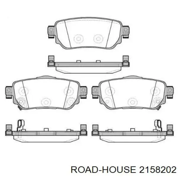 2158202 Road House Sapatas do freio traseiras de disco