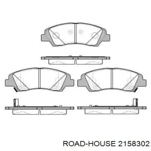 2158302 Road House Sapatas do freio dianteiras de disco