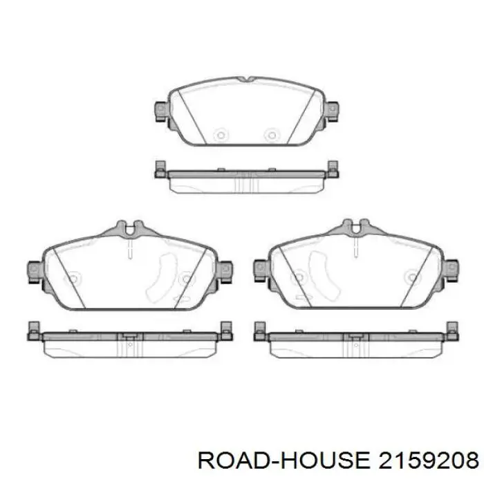 2159208 Road House Sapatas do freio dianteiras de disco