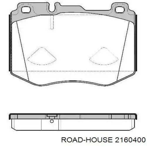 2160400 Road House Sapatas do freio dianteiras de disco