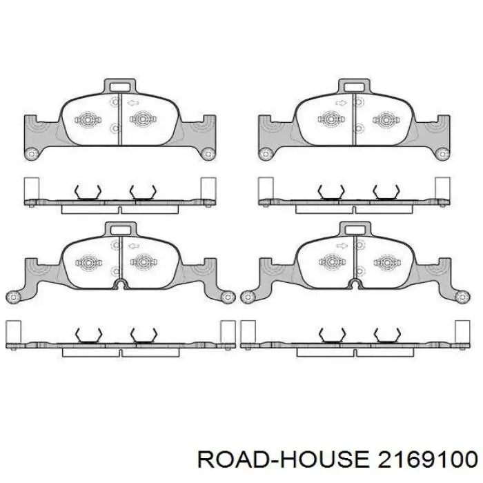 2169100 Road House Sapatas do freio dianteiras de disco
