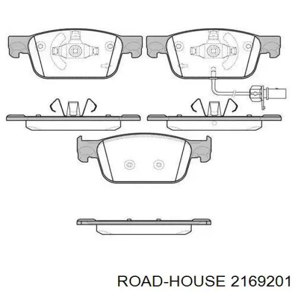 2169201 Road House Sapatas do freio dianteiras de disco