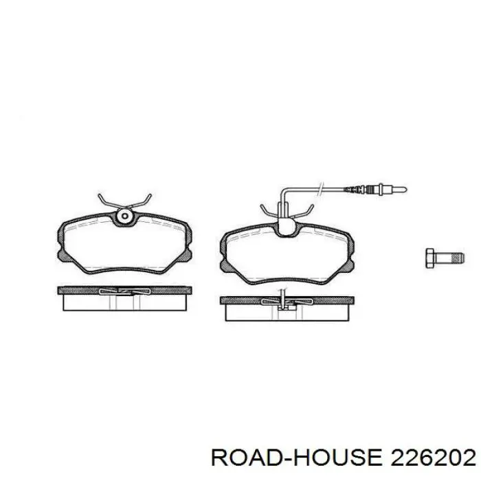Sapatas do freio dianteiras de disco Road House 226202 preço, a partir de 29,17 USD
