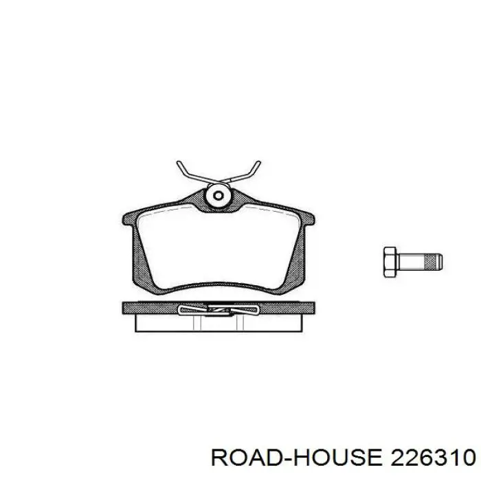Sapatas do freio traseiras de disco Road House 226310 preço, a partir de 22,02 USD