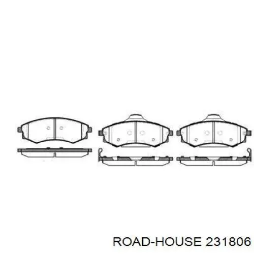 Compre 231806 Road House Sapatas do freio dianteiras de disco