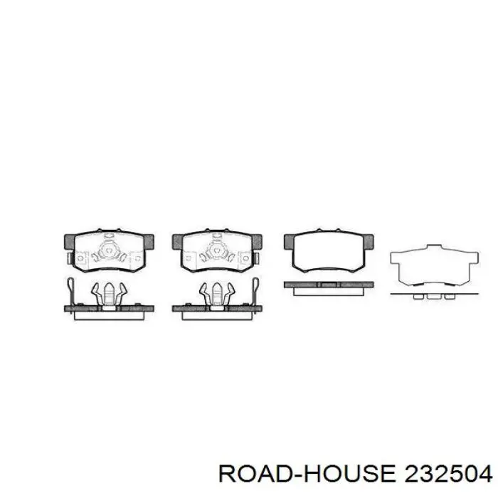 Sapatas do freio traseiras de disco Road House 232504 preço, a partir de 37,32 USD