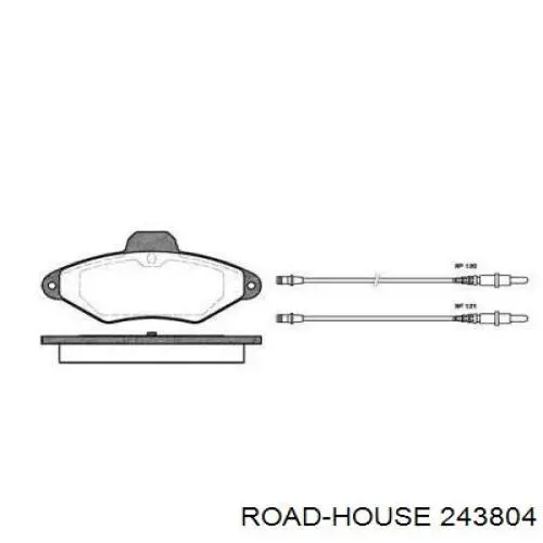 Compre 243804 Road House Sapatas do freio dianteiras de disco