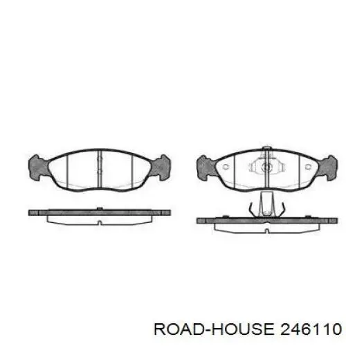 Sapatas do freio dianteiras de disco Road House 246110 preço, a partir de 25,76 USD