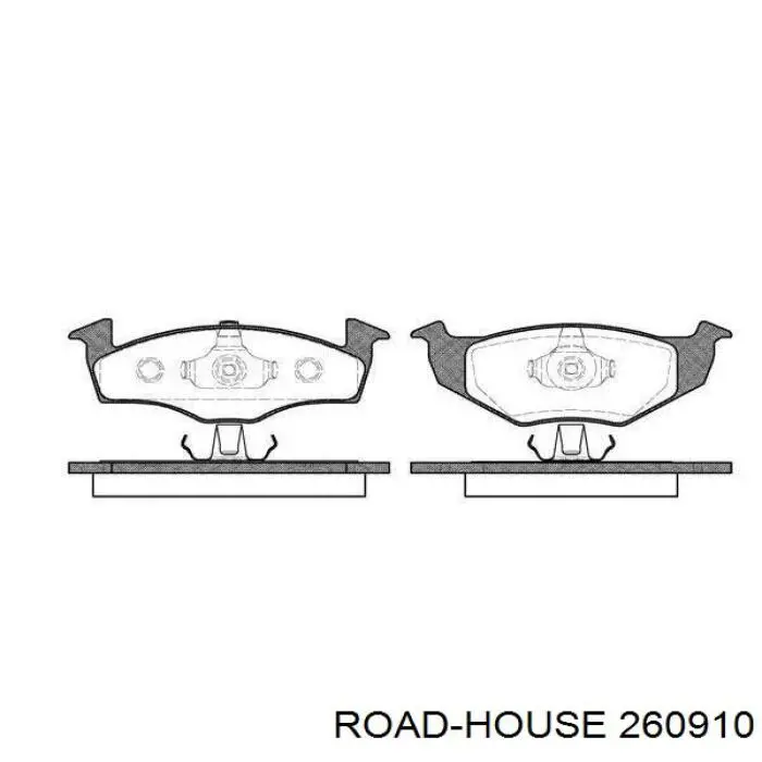 Sapatas do freio dianteiras de disco Road House 260910 preço, a partir de 27,63 USD