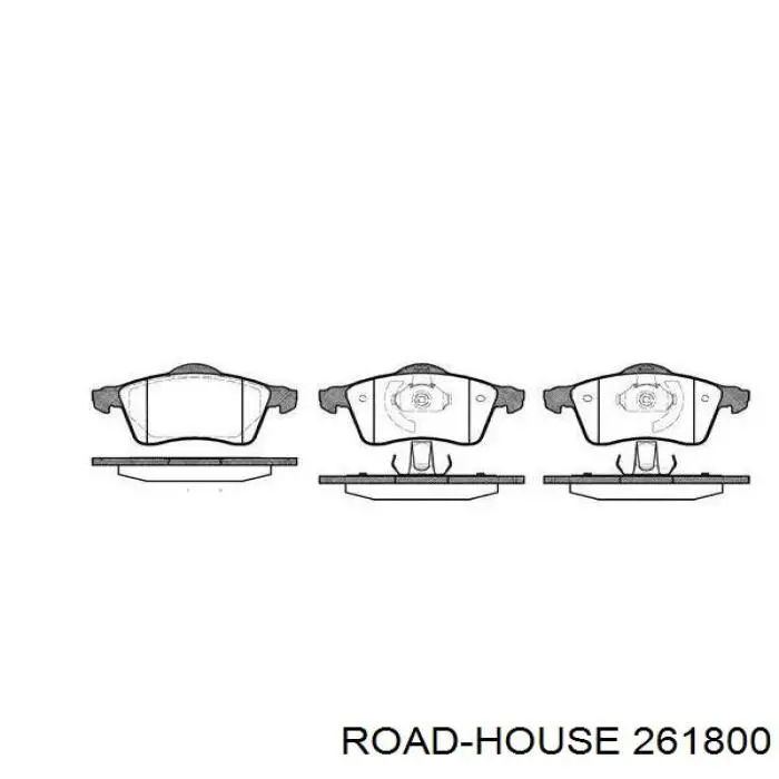 Sapatas do freio dianteiras de disco Road House 261800 preço, a partir de 39,87 USD