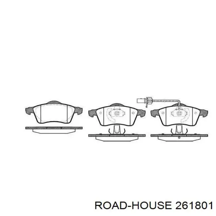 Sapatas do freio dianteiras de disco Road House 261801 preço, a partir de 72,79 USD