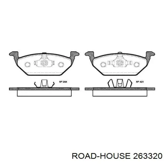 Sapatas do freio dianteiras de disco Road House 263320 preço, a partir de 51,17 USD