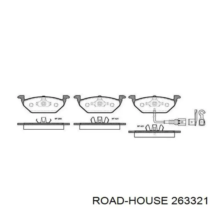 Sapatas do freio dianteiras de disco Road House 263321 preço, a partir de 56,28 USD