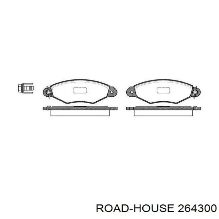 Sapatas do freio dianteiras de disco Road House 264300 preço, a partir de 29,94 USD