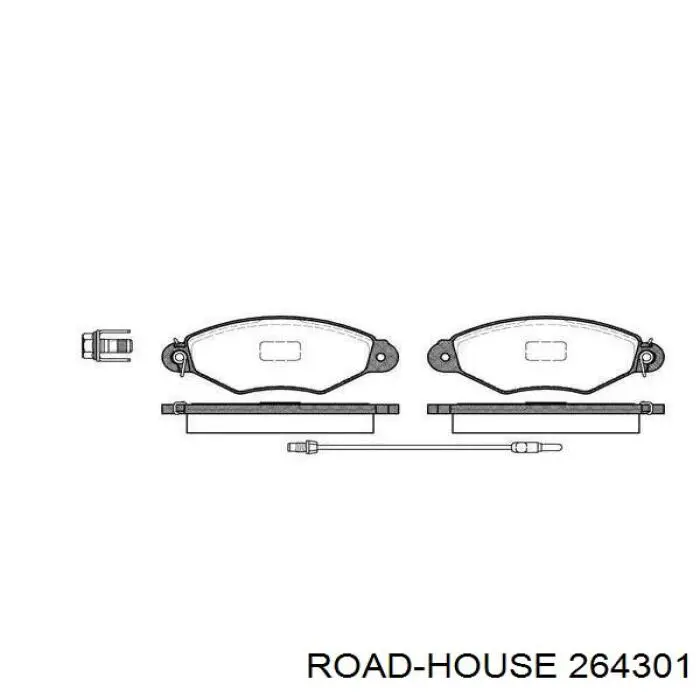 Sapatas do freio dianteiras de disco Road House 264301 preço, a partir de 29,99 USD