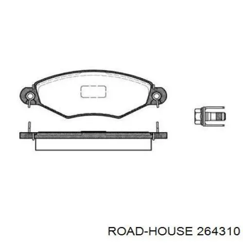 Sapatas do freio dianteiras de disco Road House 264310 preço, a partir de 31,13 USD