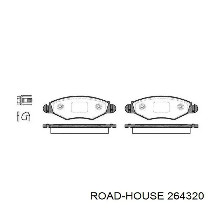 Sapatas do freio dianteiras de disco Road House 264320 preço, a partir de 27,01 USD