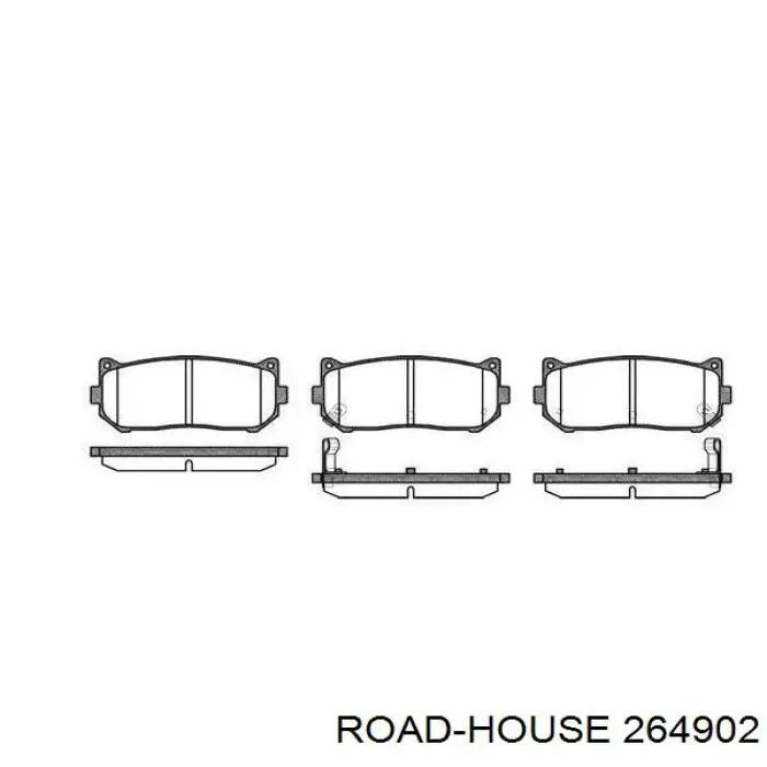 Sapatas do freio traseiras de disco Road House 264902 preço, a partir de 26,05 USD