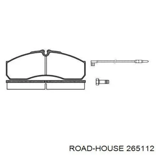 Sapatas do freio dianteiras de disco Road House 265112 preço, a partir de 86,91 USD