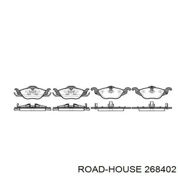Sapatas do freio dianteiras de disco Road House 268402 preço, a partir de 29,60 USD