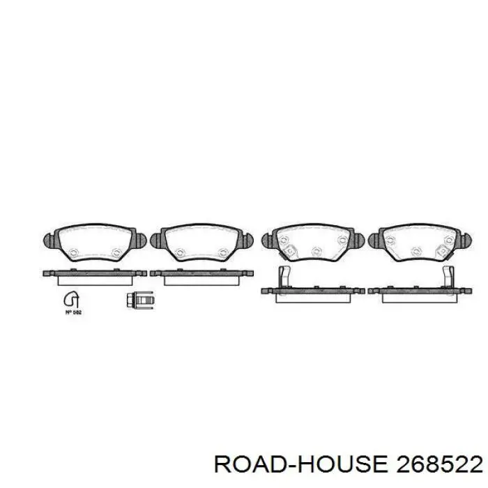 Sapatas do freio traseiras de disco Road House 268522 preço, a partir de 28,32 USD