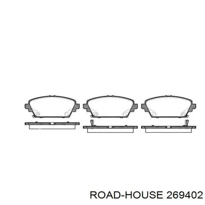 Sapatas do freio dianteiras de disco Road House 269402 preço, a partir de 31,67 USD