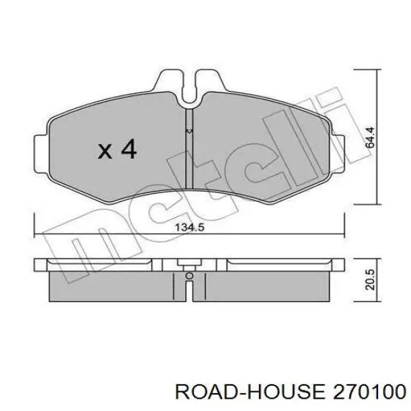 Compre 270100 Road House Sapatas do freio dianteiras de disco