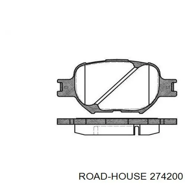 Sapatas do freio dianteiras de disco Road House 274200 preço, a partir de 31,72 USD