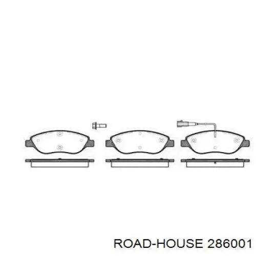 Sapatas do freio dianteiras de disco Road House 286001 preço, a partir de 35,92 USD