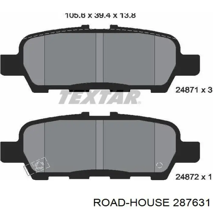 Sapatas do freio traseiras de disco Road House 287631 preço, a partir de 22,90 USD