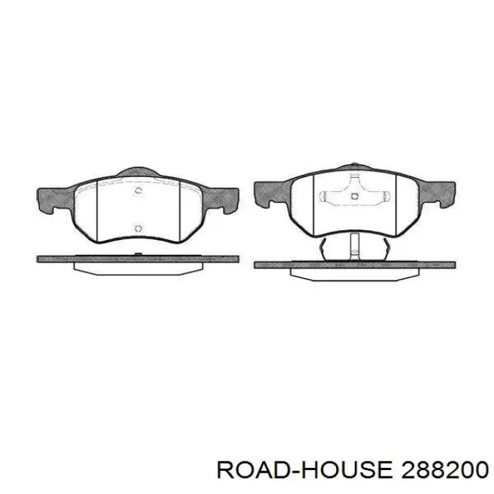 Sapatas do freio dianteiras de disco Road House 288200 preço, a partir de 48,71 USD