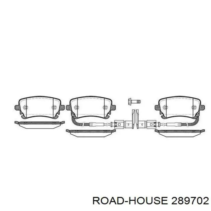 Sapatas do freio traseiras de disco Road House 289702 preço, a partir de 54,02 USD