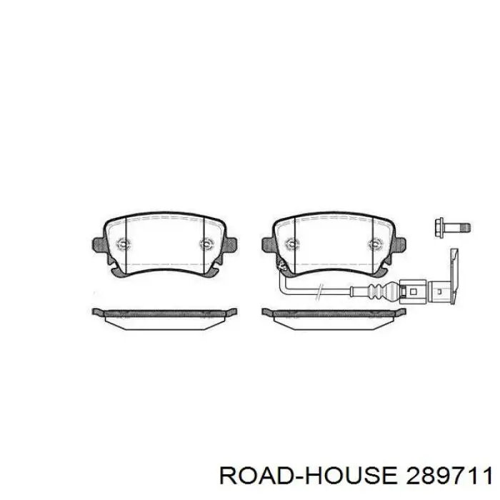 Sapatas do freio traseiras de disco Road House 289711 preço, a partir de 35,88 USD