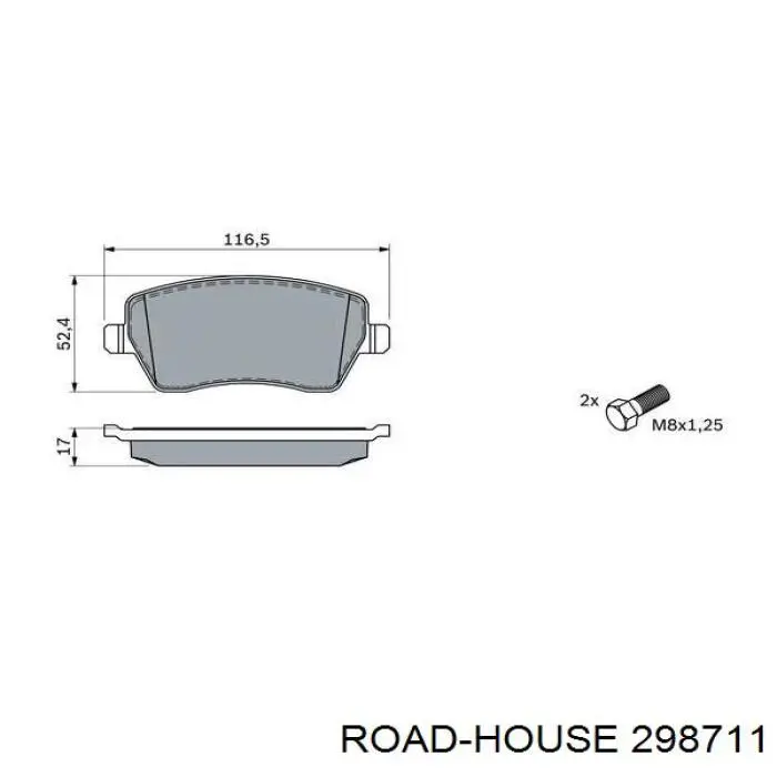 Compre 298711 Road House Sapatas do freio dianteiras de disco
