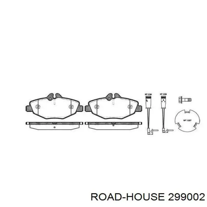 Sapatas do freio dianteiras de disco Road House 299002 preço, a partir de 41,44 USD